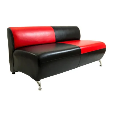 Sofa Florida, upholstery - Madras Nero + Madras Red